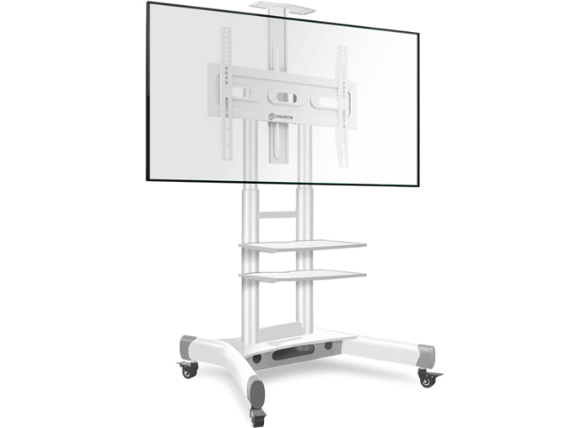 TS1552 WHT Support TV sur pied à roulettes pour des téléviseurs de 40 à 70 pouces Blanc